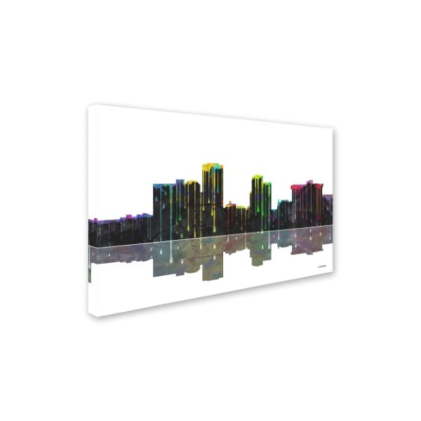 Marlene Watson 'Little Rock Arkansas Skyline II' Canvas Art,16x24